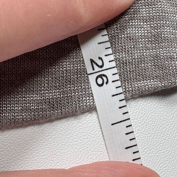 Lolë Heather Gray Lightweight Tee | Size M | Rayon-Blend Soft Scoop Neck - Picture 5 of 6
